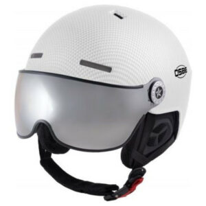 OSBE Aire Visor Ski Helmet White Carbon Look